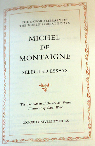 montaigne essays summary