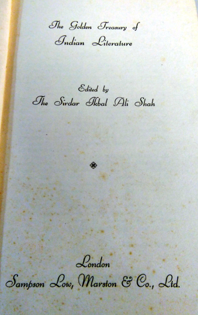 The Golden Treasury of Indian Literature (1938) – GOHD Books